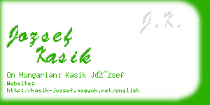 jozsef kasik business card